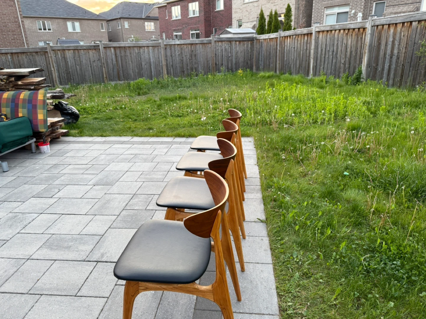 Set of 6 Walnut Mid-Century Modern Dining Chairs - photo 5