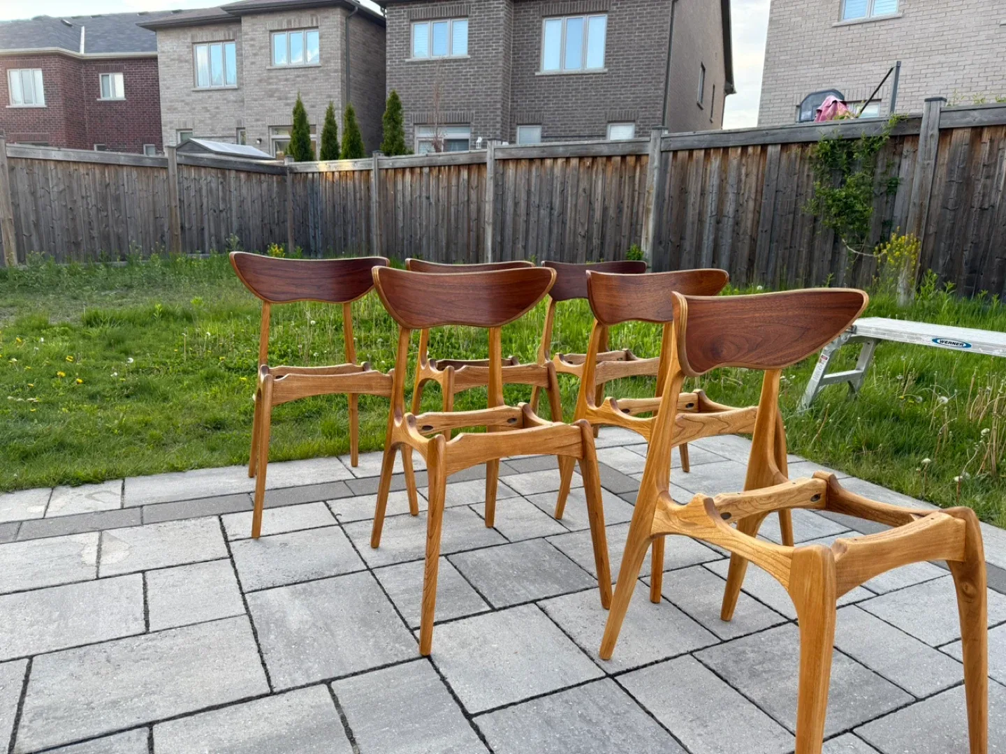 Set of 6 Walnut Mid-Century Modern Dining Chairs image indicator(6)