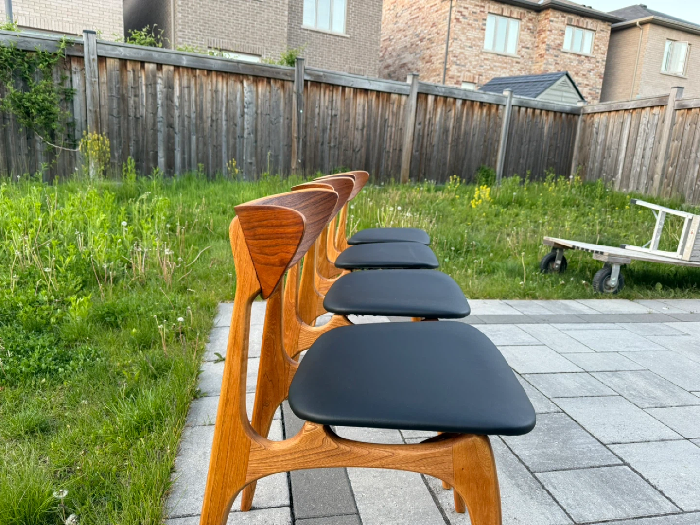 Set of 6 Walnut Mid-Century Modern Dining Chairs - photo 3