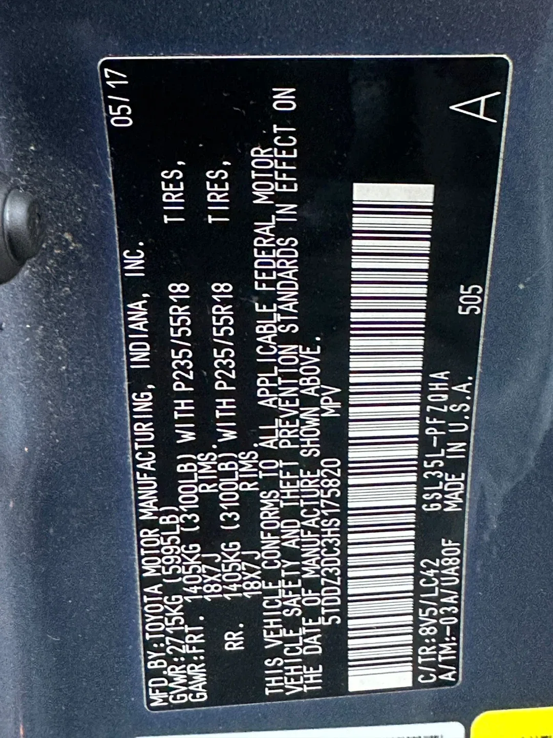 Toyota Sienna Minivan 2017 image indicator(8)