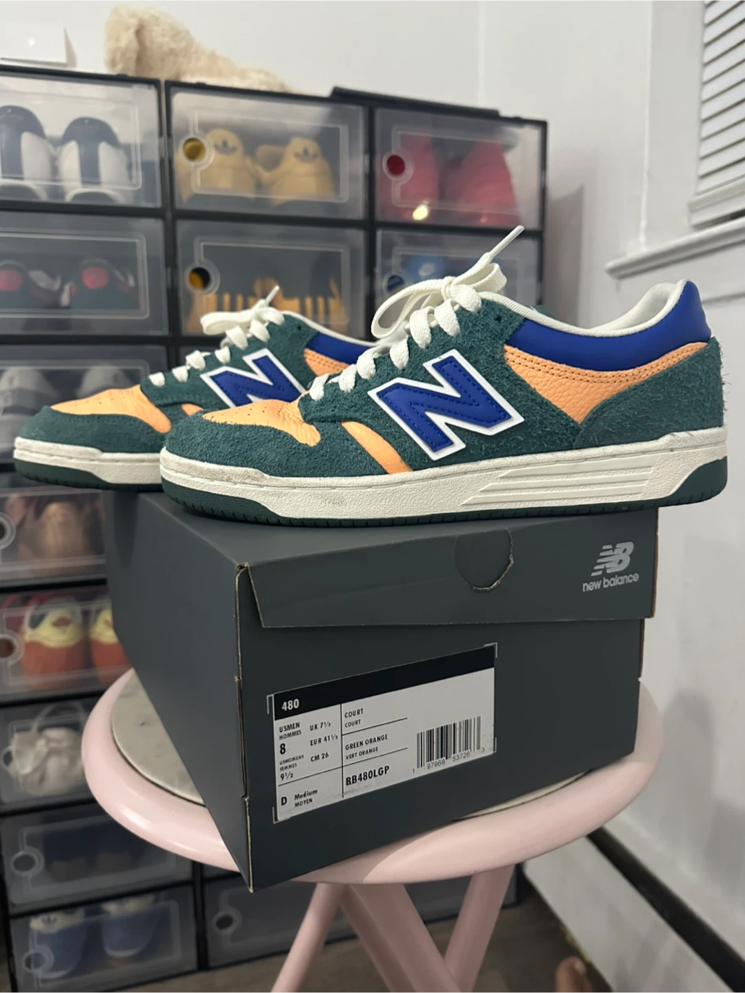 New Balance 480 Green/Orange Size 8 US Men