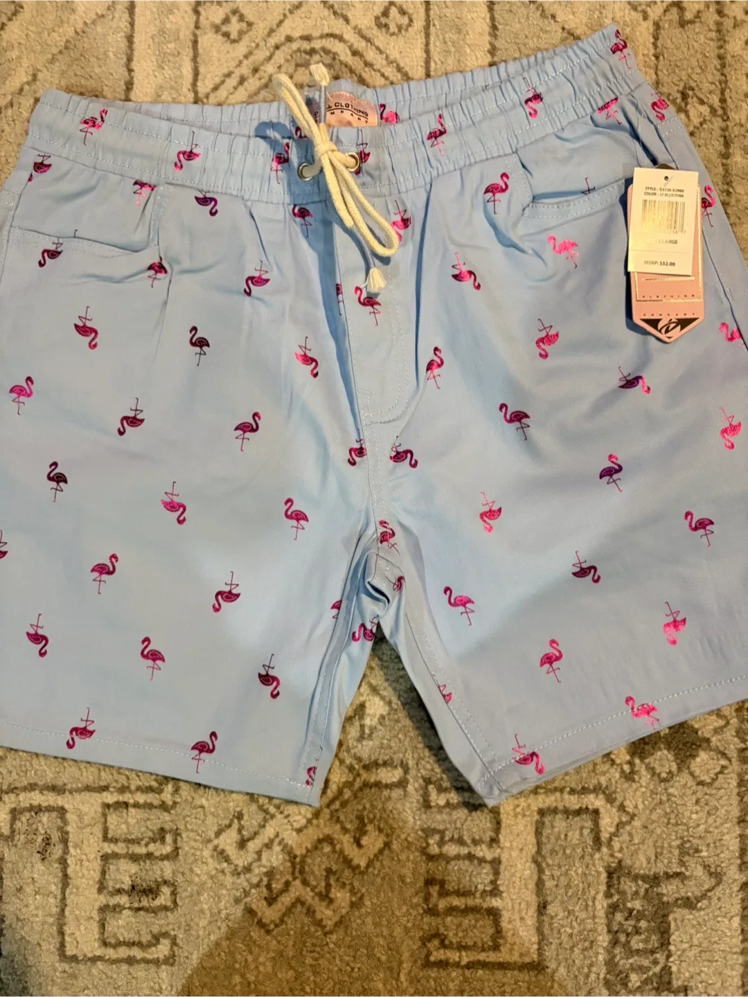 Tailor Vintage Flamingo Print Shorts - Large thumbnail