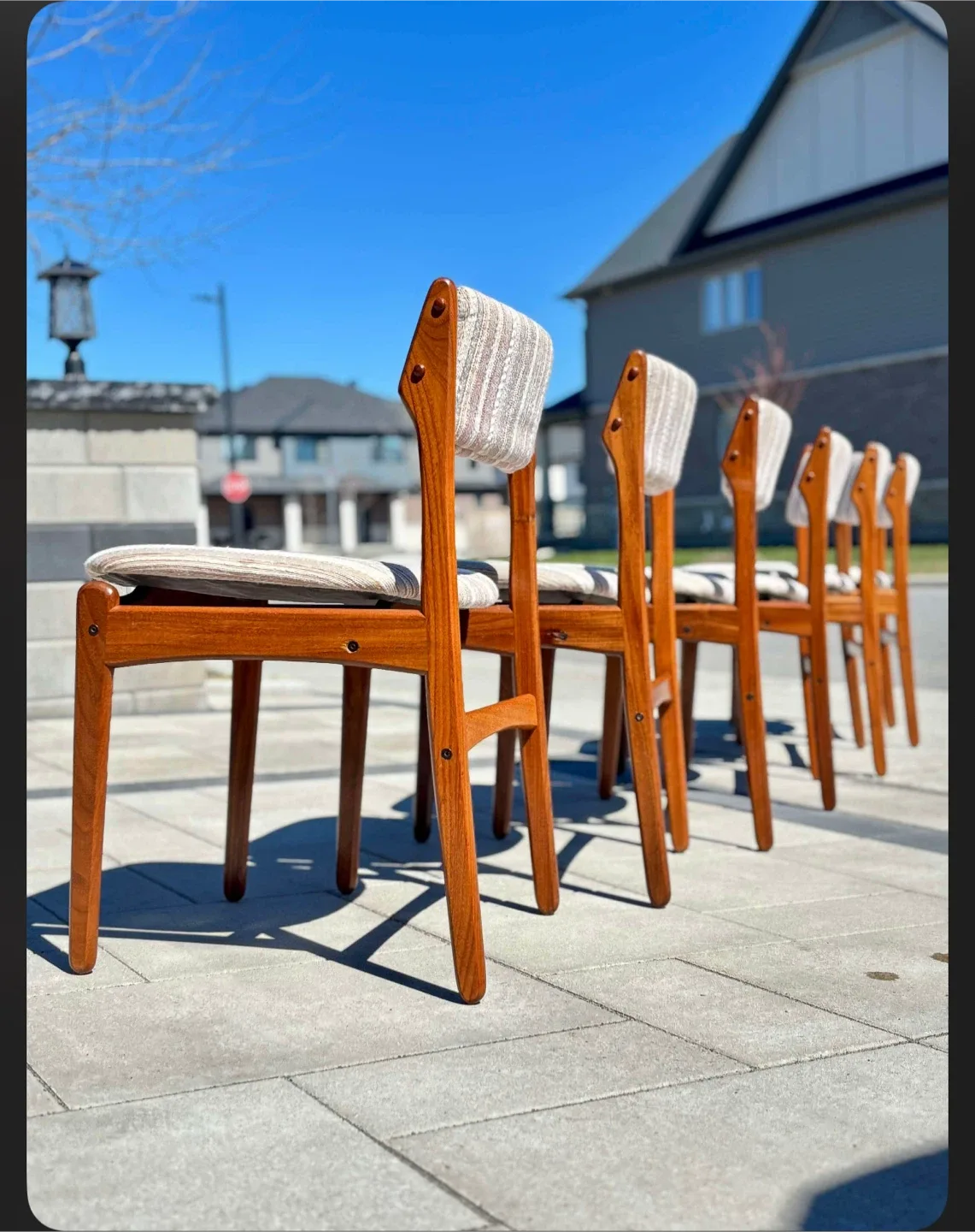 Set of 6McmTeak Dining Chairs image indicator(2)