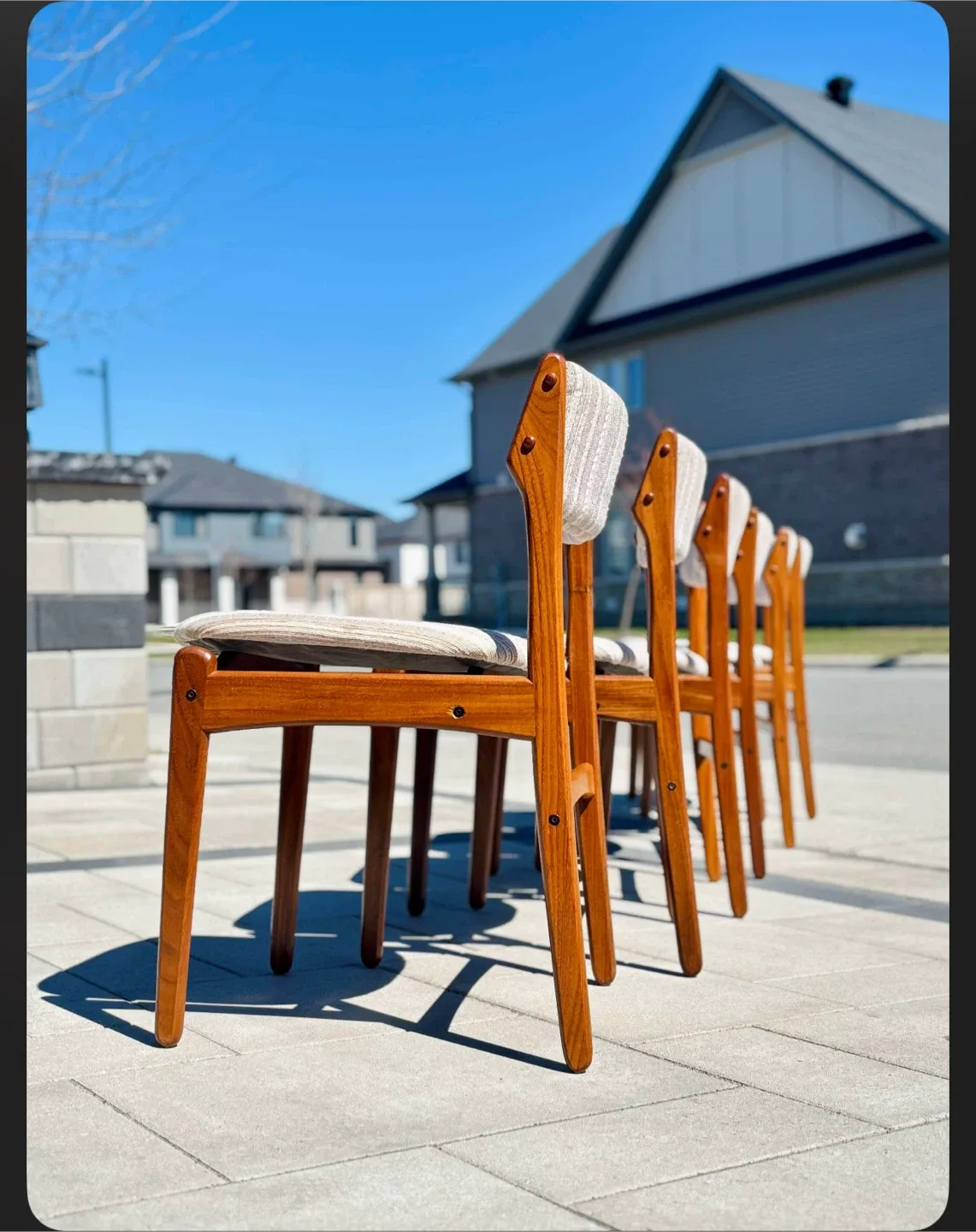 Set of 6McmTeak Dining Chairs image indicator(5)