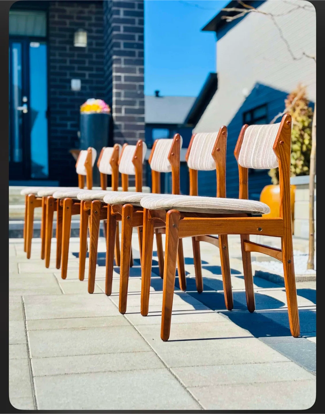 Set of 6McmTeak Dining Chairs image indicator(3)