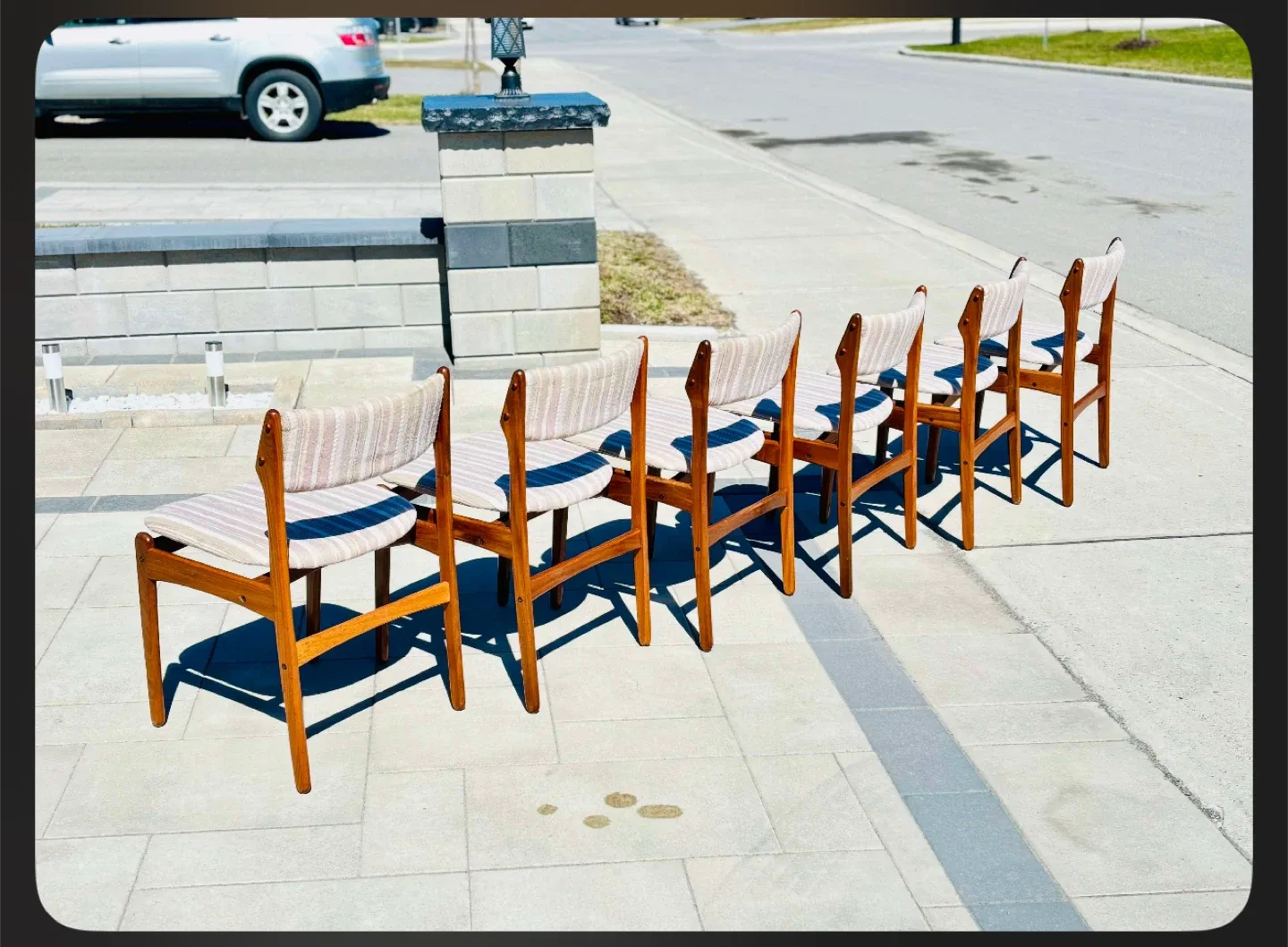 Set of 6McmTeak Dining Chairs image indicator(8)