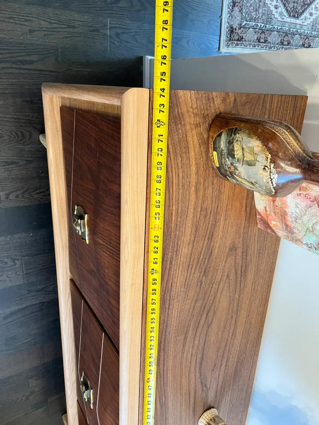 Mcm Walnut Dresser - Solid Wood Refinish image indicator(9)