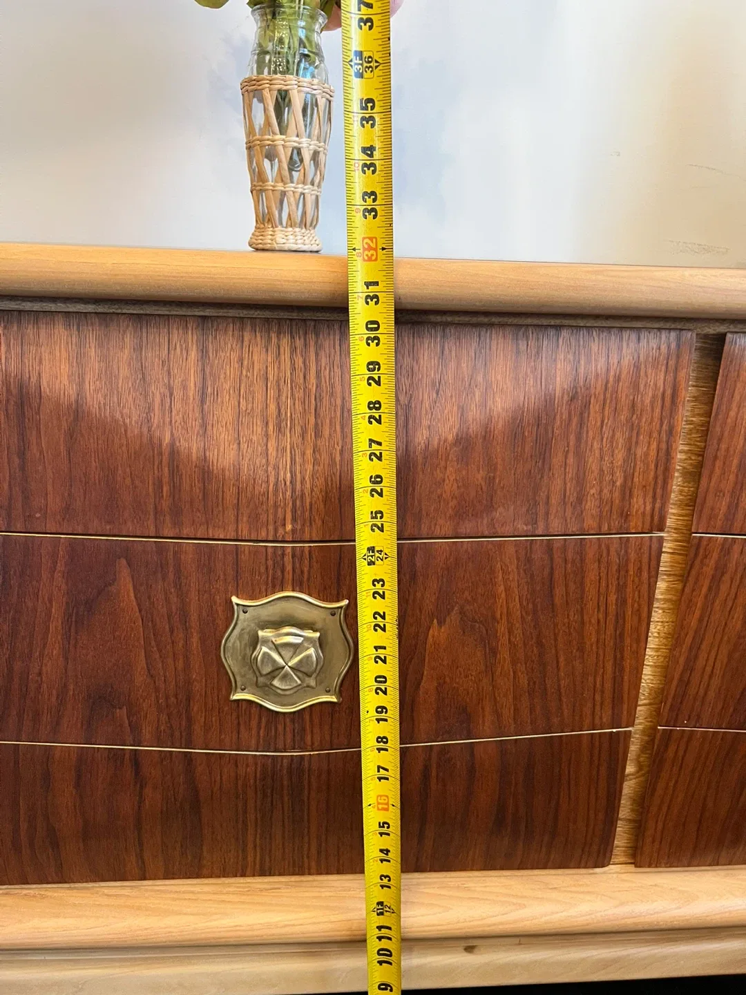 Mcm Walnut Dresser - Solid Wood Refinish image indicator(8)