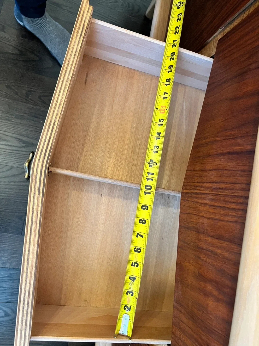 Mcm Walnut Dresser - Solid Wood Refinish image indicator(10)