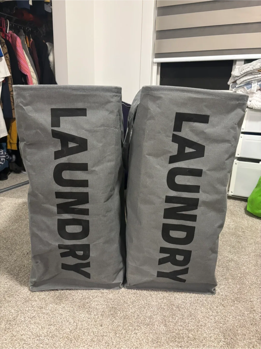 Grey Laundry Baskets - Set of 2