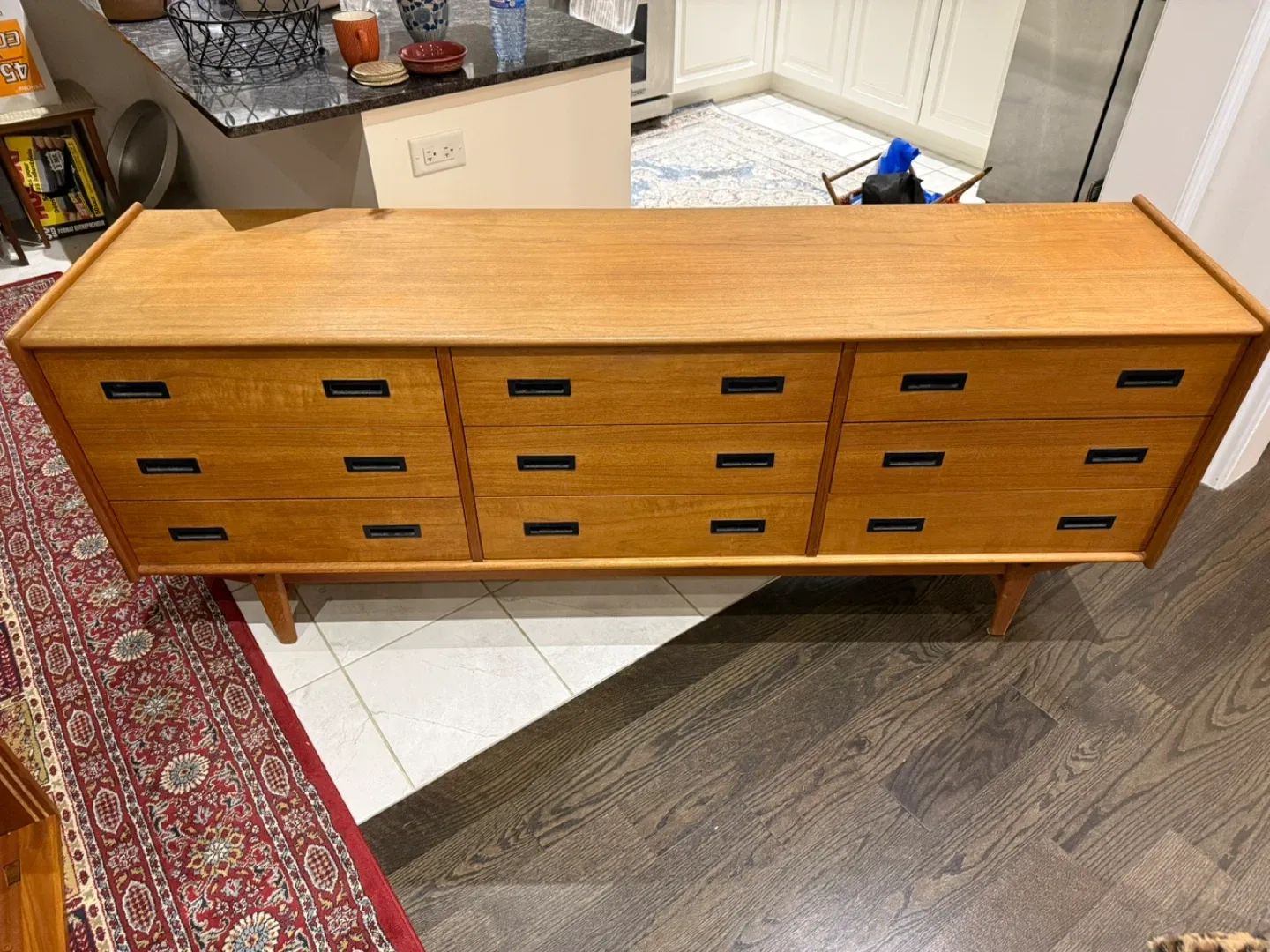 Mcm Danish teak Dresser with 9 Drawers image indicator(2)