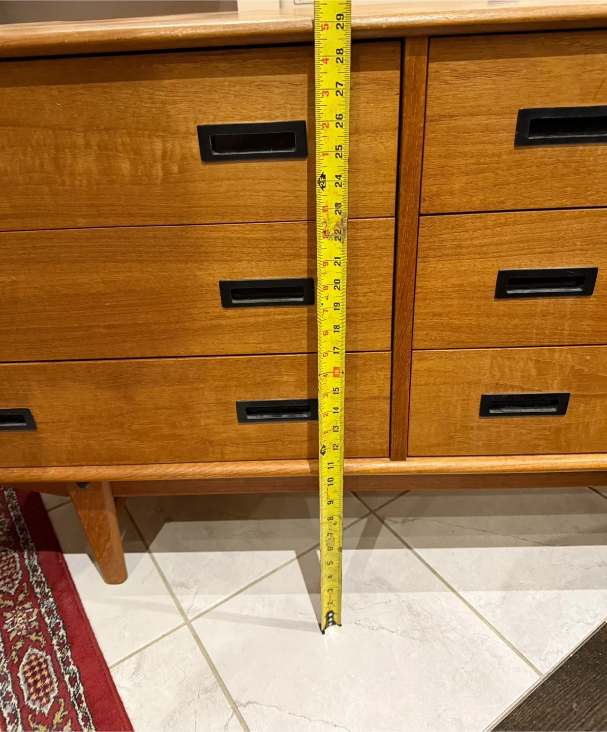 Mcm Danish teak Dresser with 9 Drawers image indicator(7)