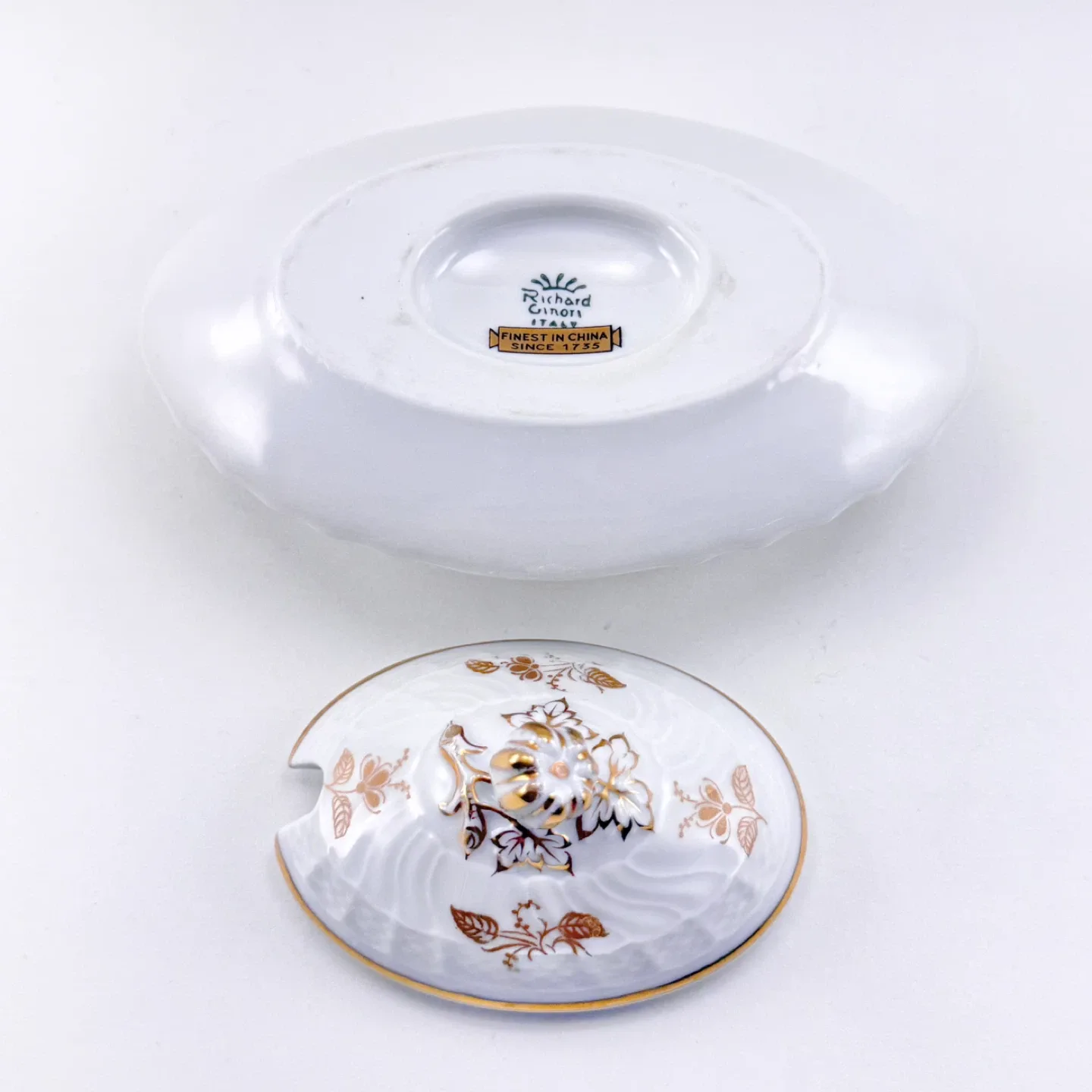 Rare vintage Richard Ginori jam pot image indicator(3)
