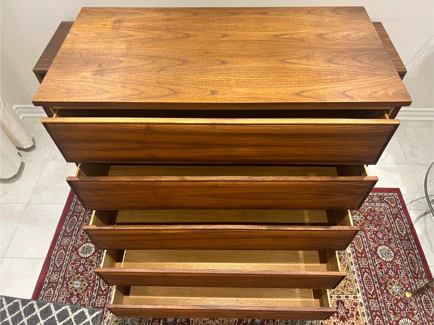 Mcm Walnut 6-Drawer Dresser Refinished image indicator(7)