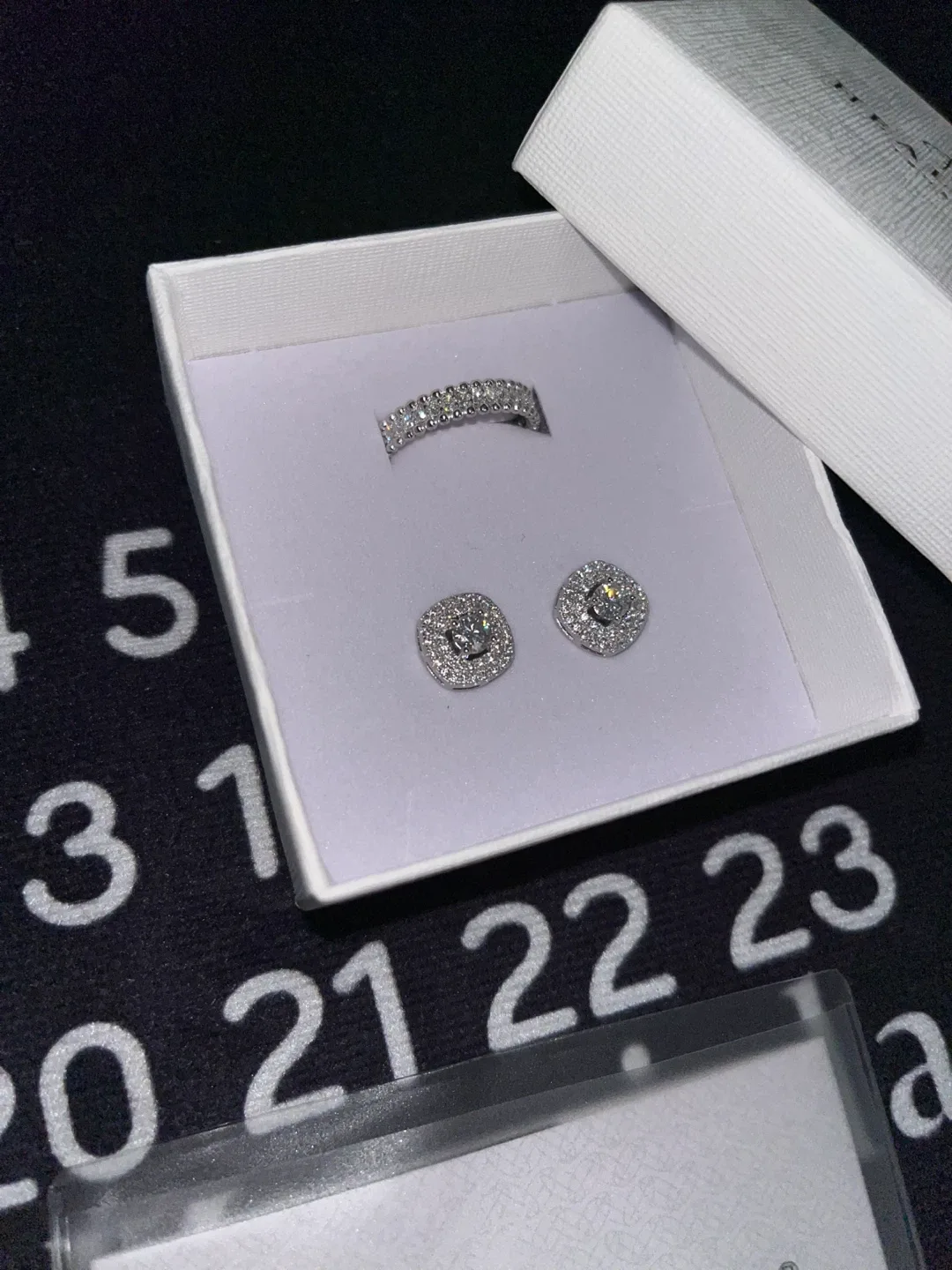 Diamond Ring and Earring Set in Box