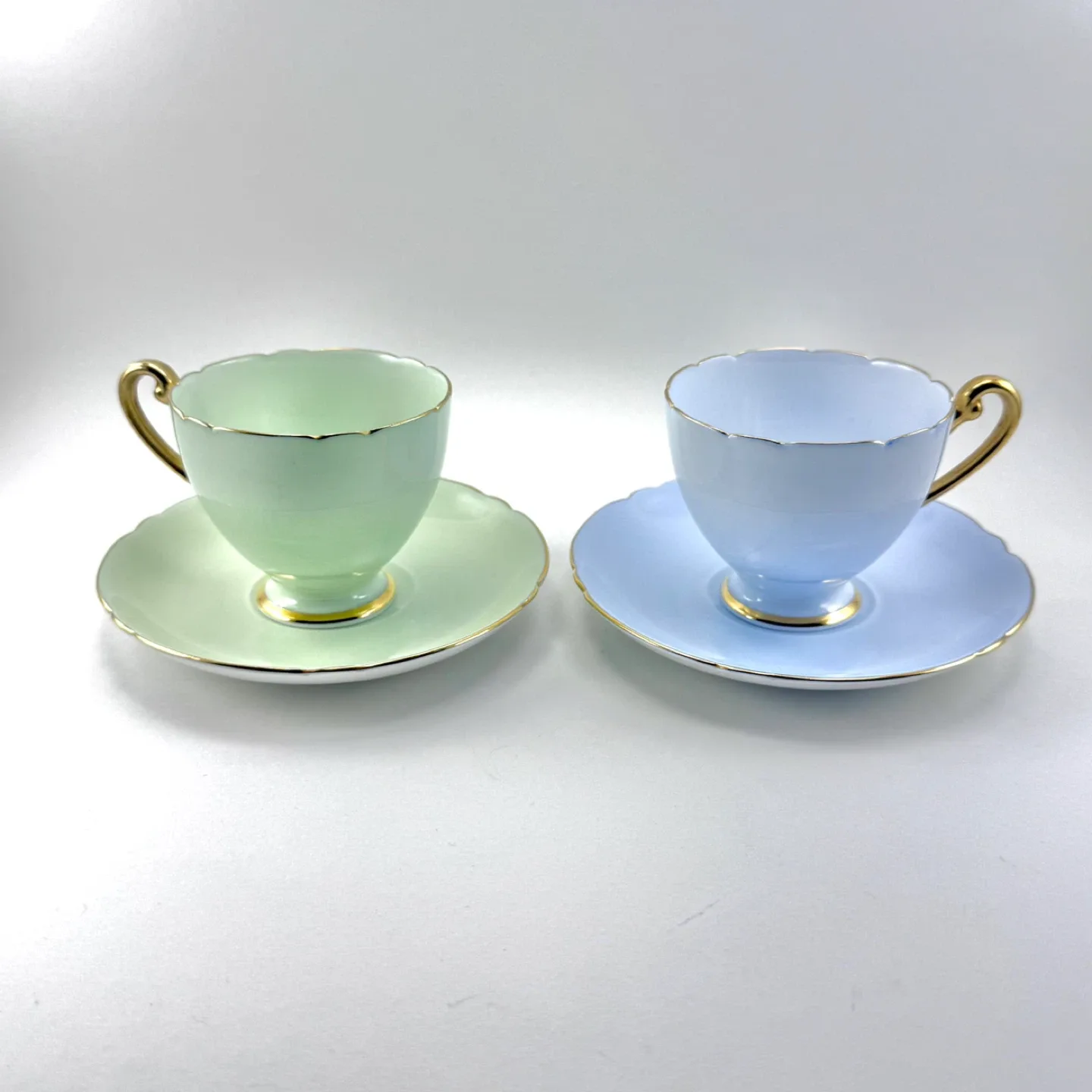 Pair Shelley pastel demitasses thumbnail