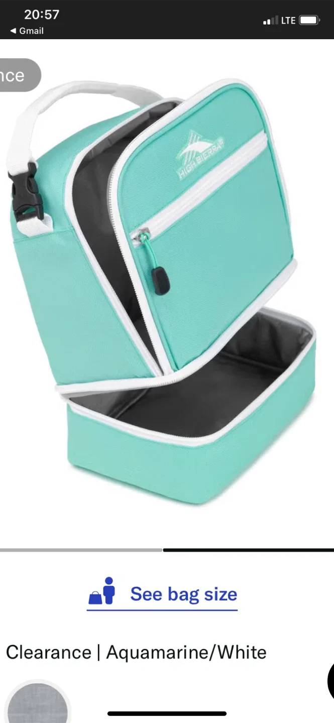 High Sierra Aquamarine Lunch Bag - New image indicator(2)