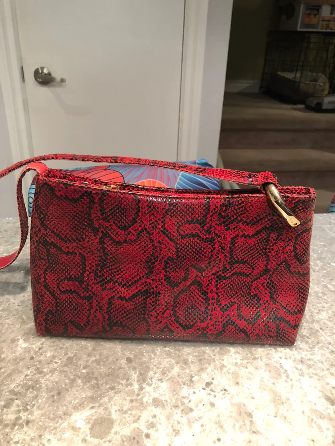 Due Fratelli Red Snakeskin Leather Bag - photo 3