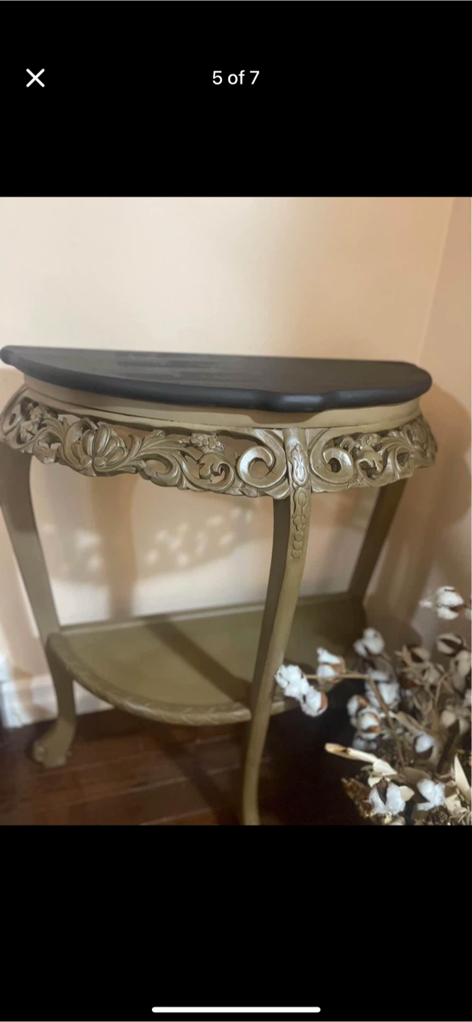 Ornate Half-Moon Console Table - photo 4