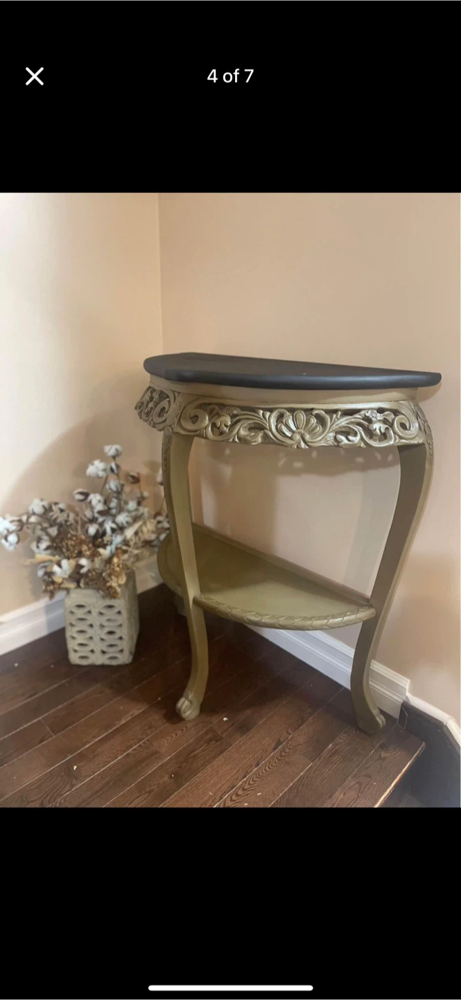 Ornate Half-Moon Console Table - photo 5