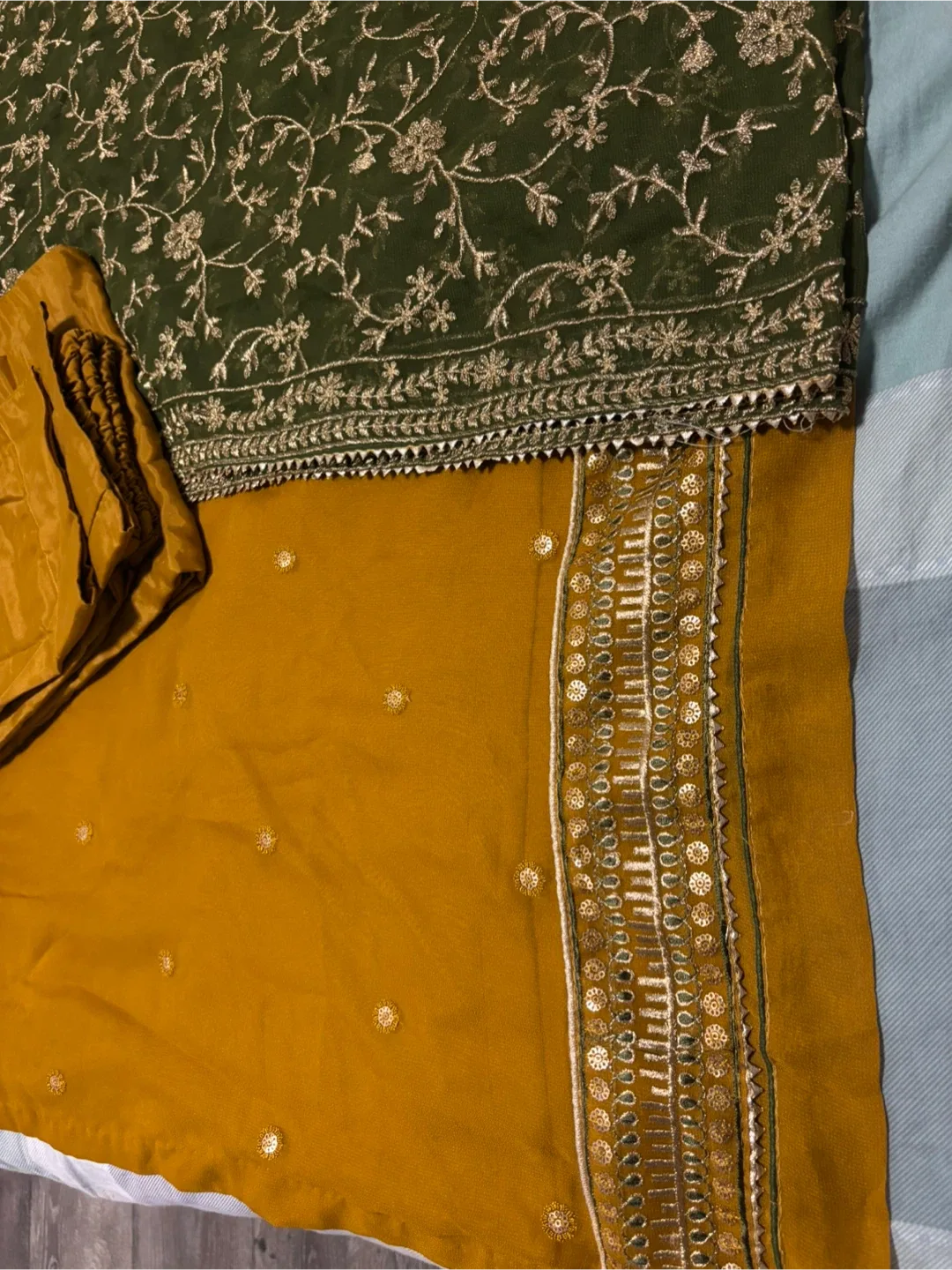Mustard Yellow punjabi Suit image indicator(4)