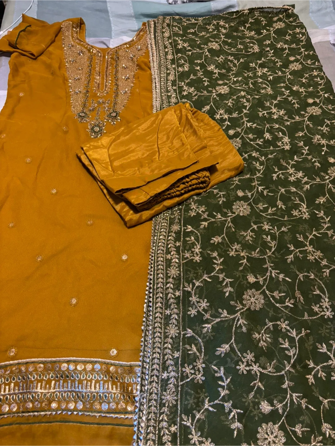 Mustard Yellow punjabi Suit image indicator(2)