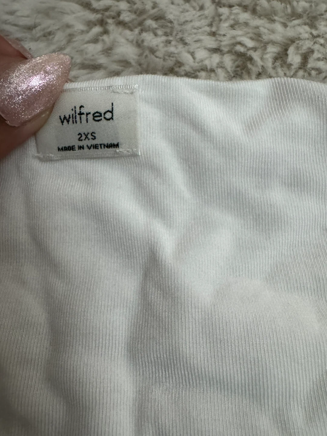 Wilfred Aritzia  White Long Sleeve Top - Size 2XS - photo 2