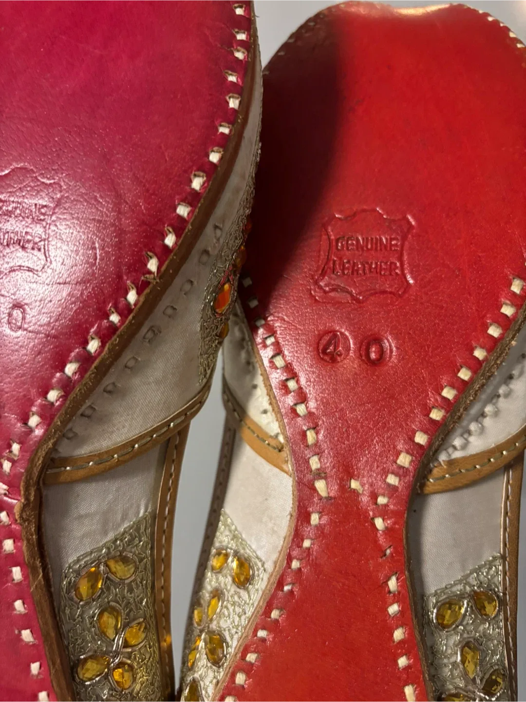 Punjabi Jutti Size 40 Gold Embellished image indicator(2)