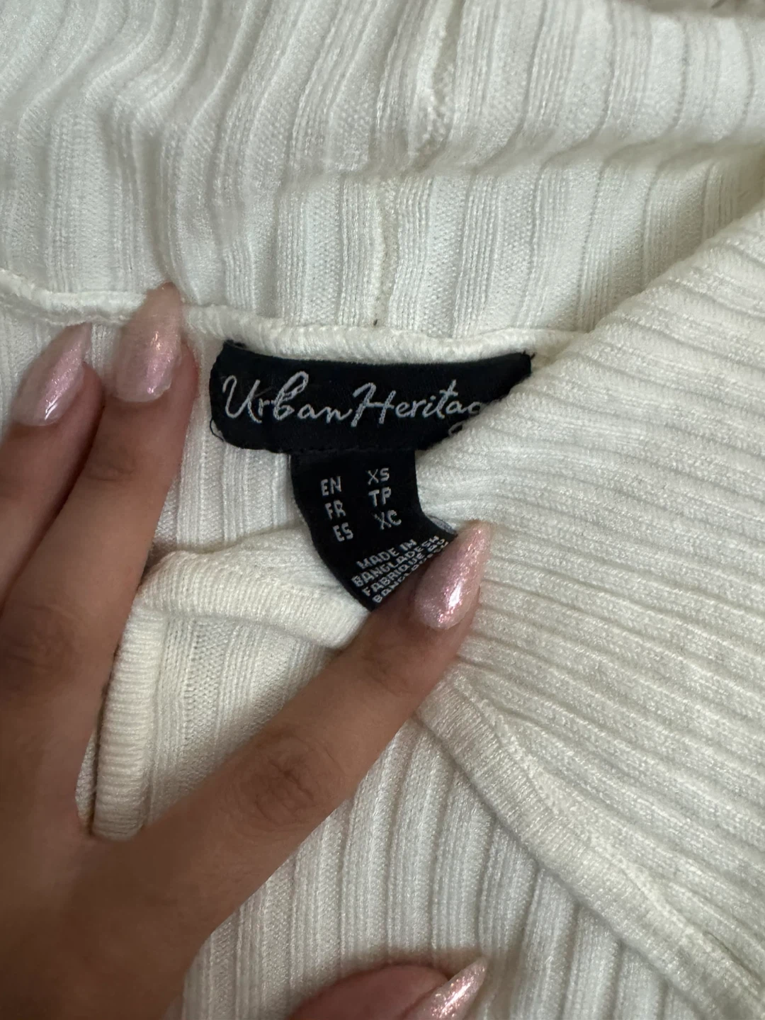 XS White Ribbed Zip Cardigan top - photo 2