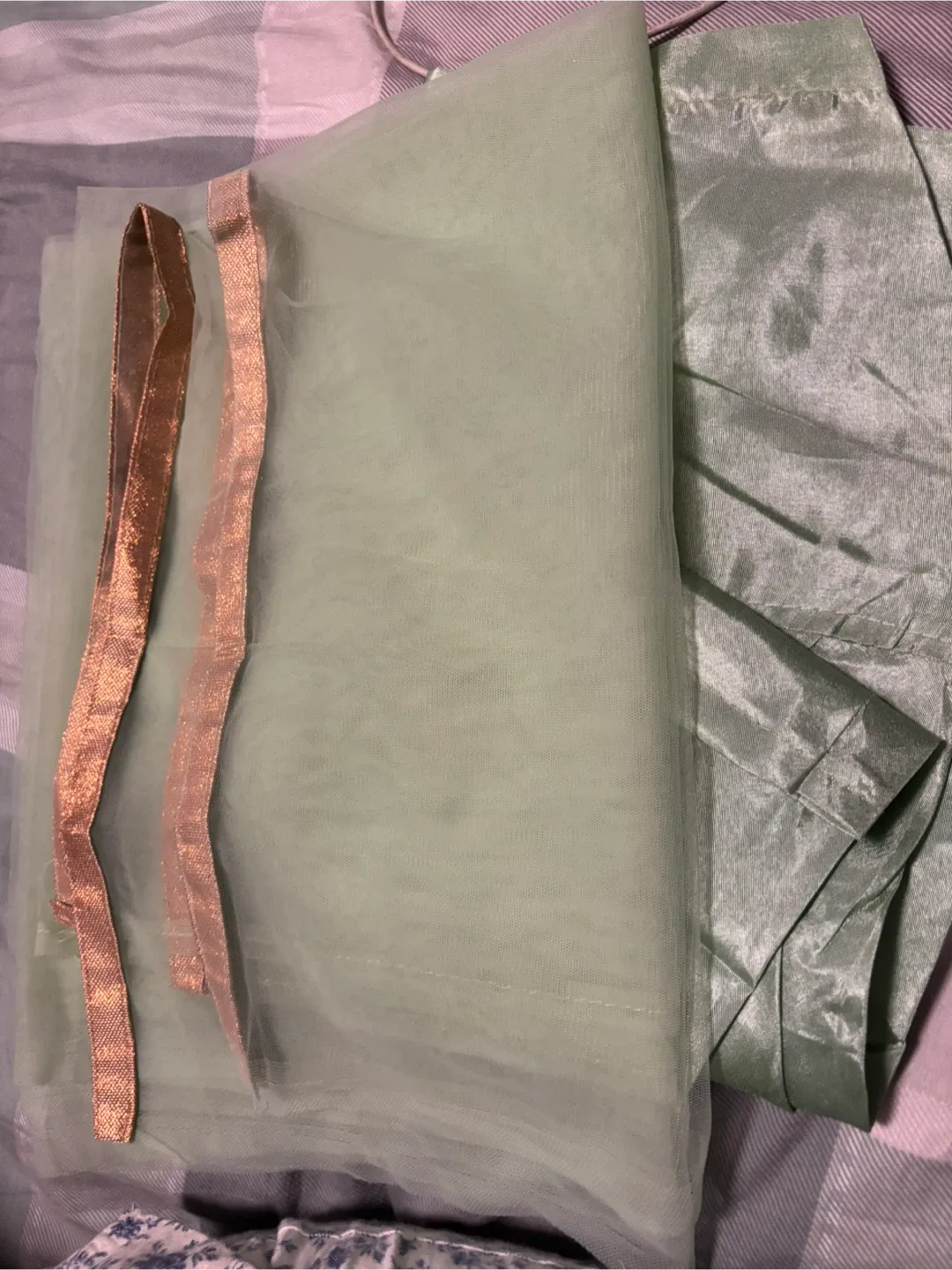 Green & Gold Embroidered Dress image indicator(8)