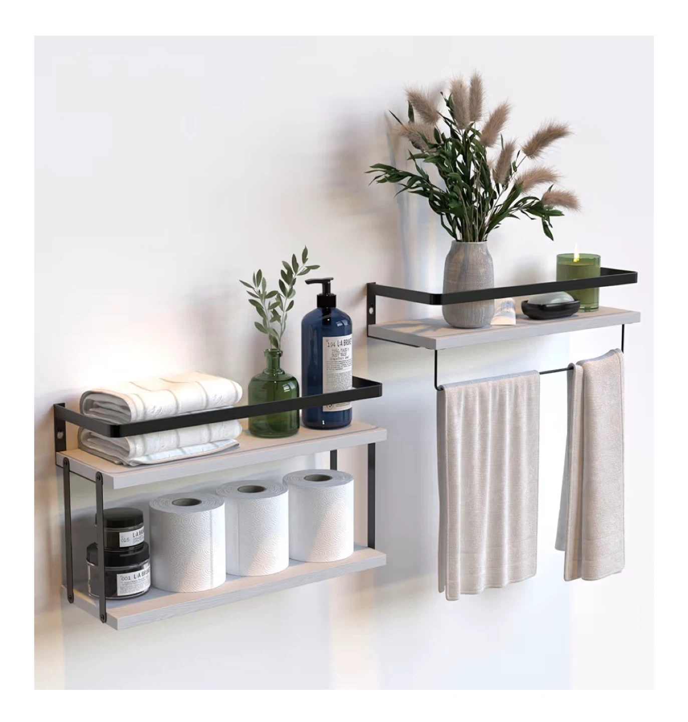 3 Tier Wall Mounted Floating Shelf (white)