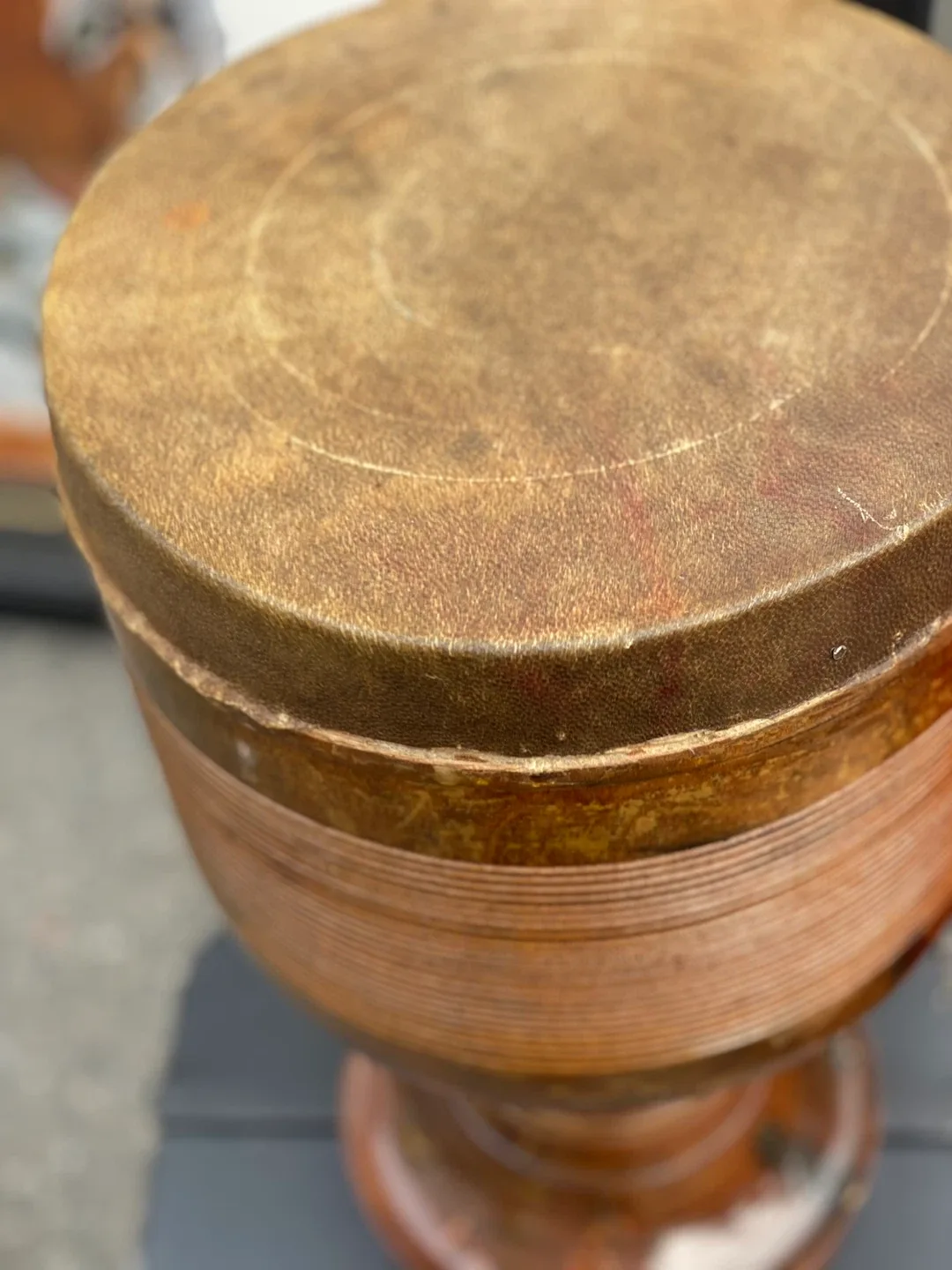 Vintage Wood Goblet Drum with Case image indicator(3)