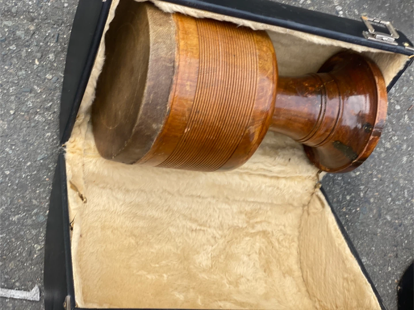Vintage Wood Goblet Drum with Case