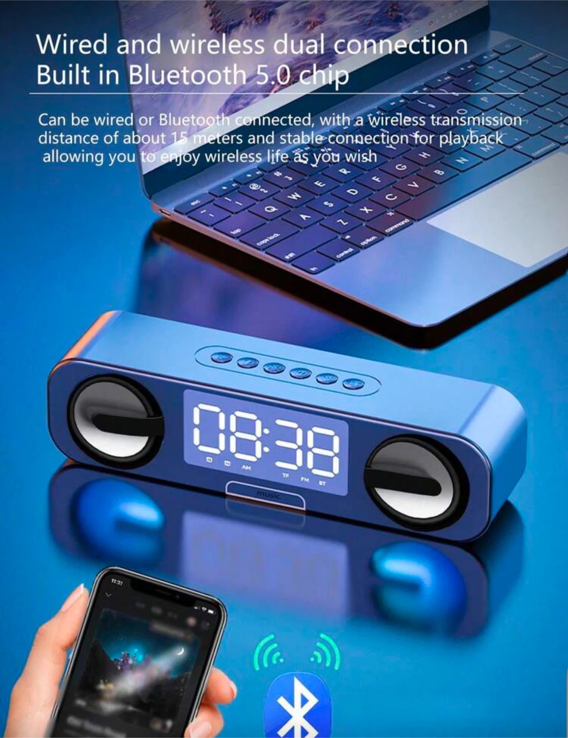 2in1 Digital ⏰ & B-Speaker(order 2 or more get free gift 🎁)