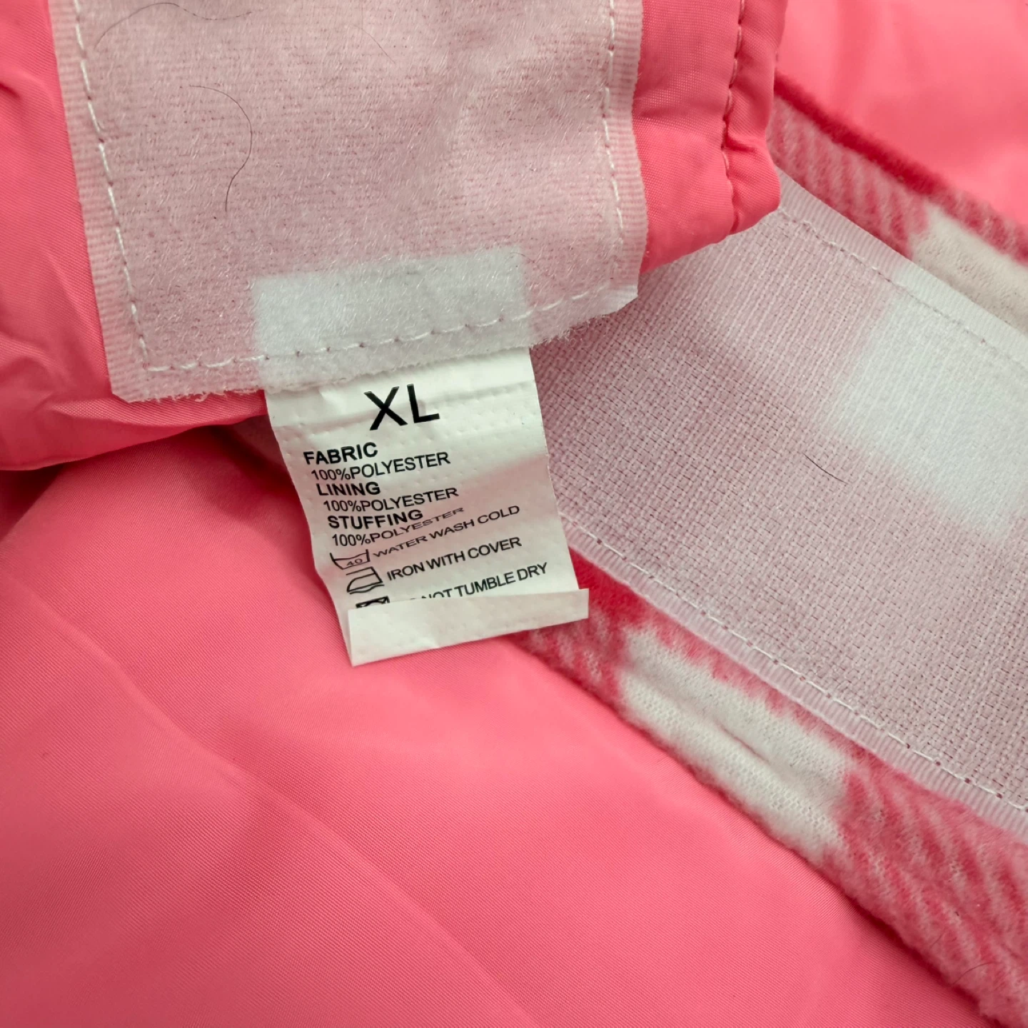 XL Pink Plaid Reversible Dog Winter Coat – Waterproof(brand new) - photo 3
