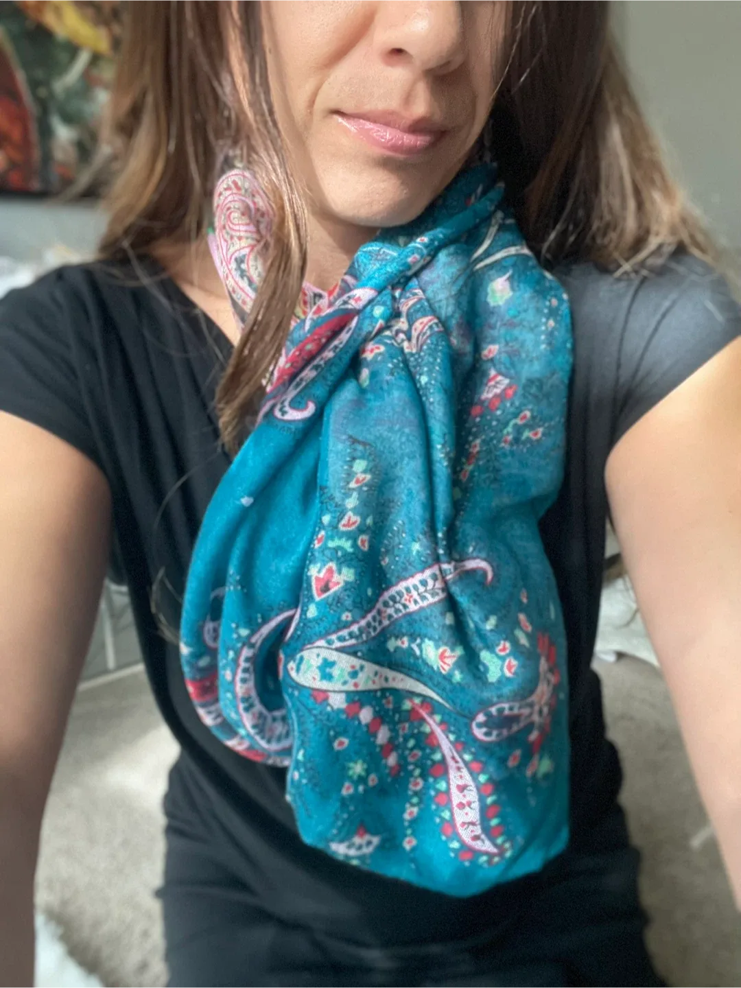 Variety of colourful fall scarves image indicator(7)