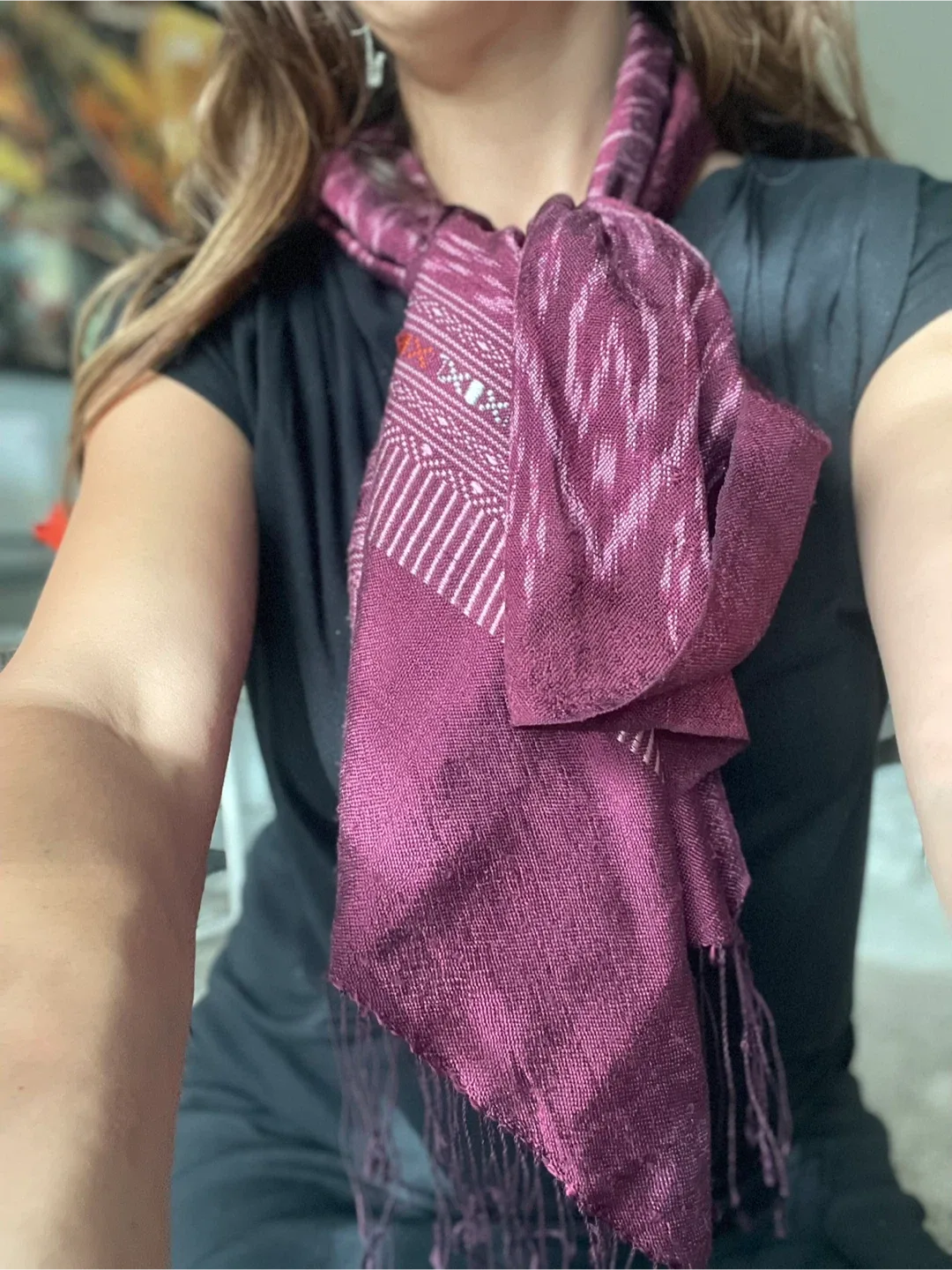 Variety of colourful fall scarves image indicator(2)