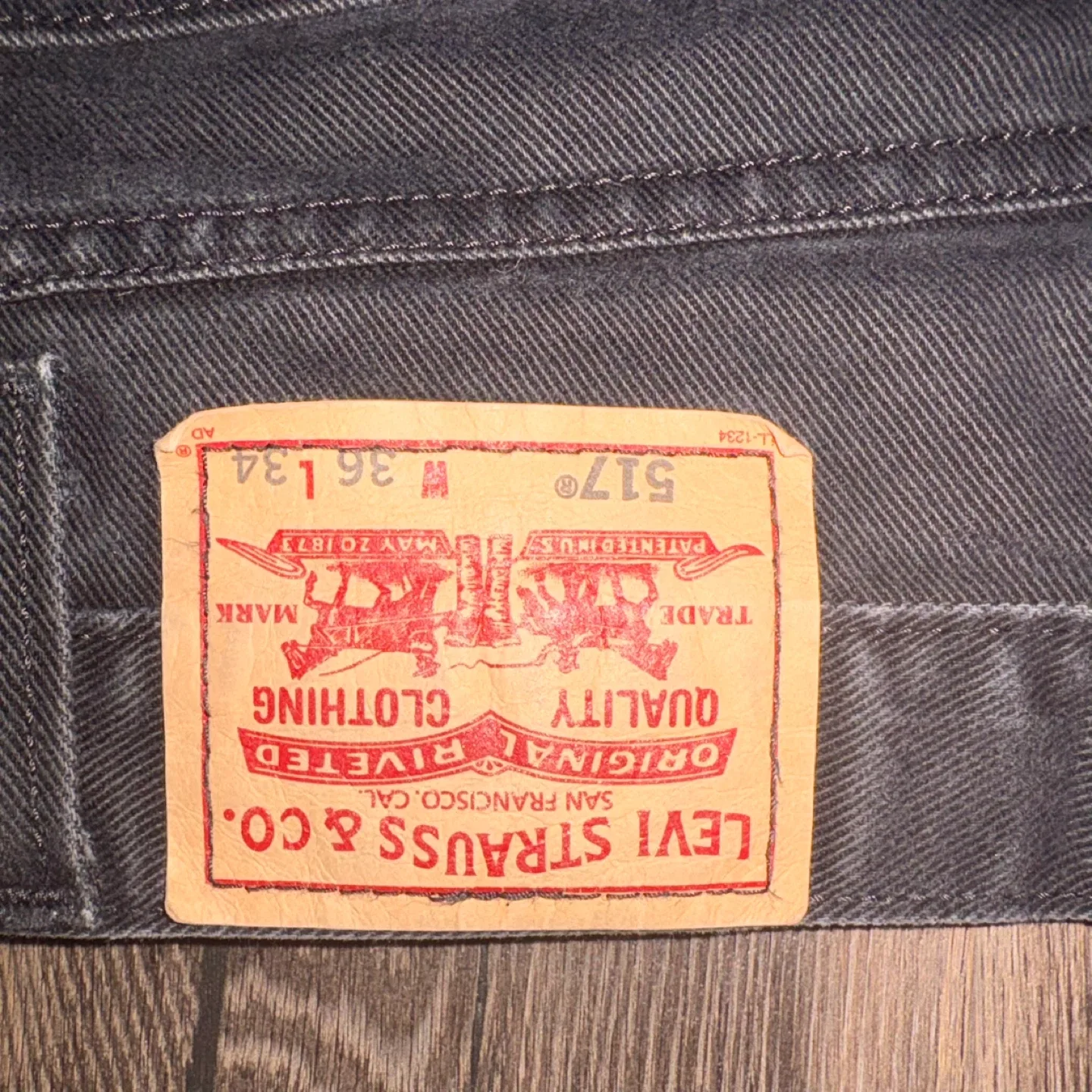 Vintage Levi's 517 Bootcut Black Jeans - W36 L34 image indicator(3)