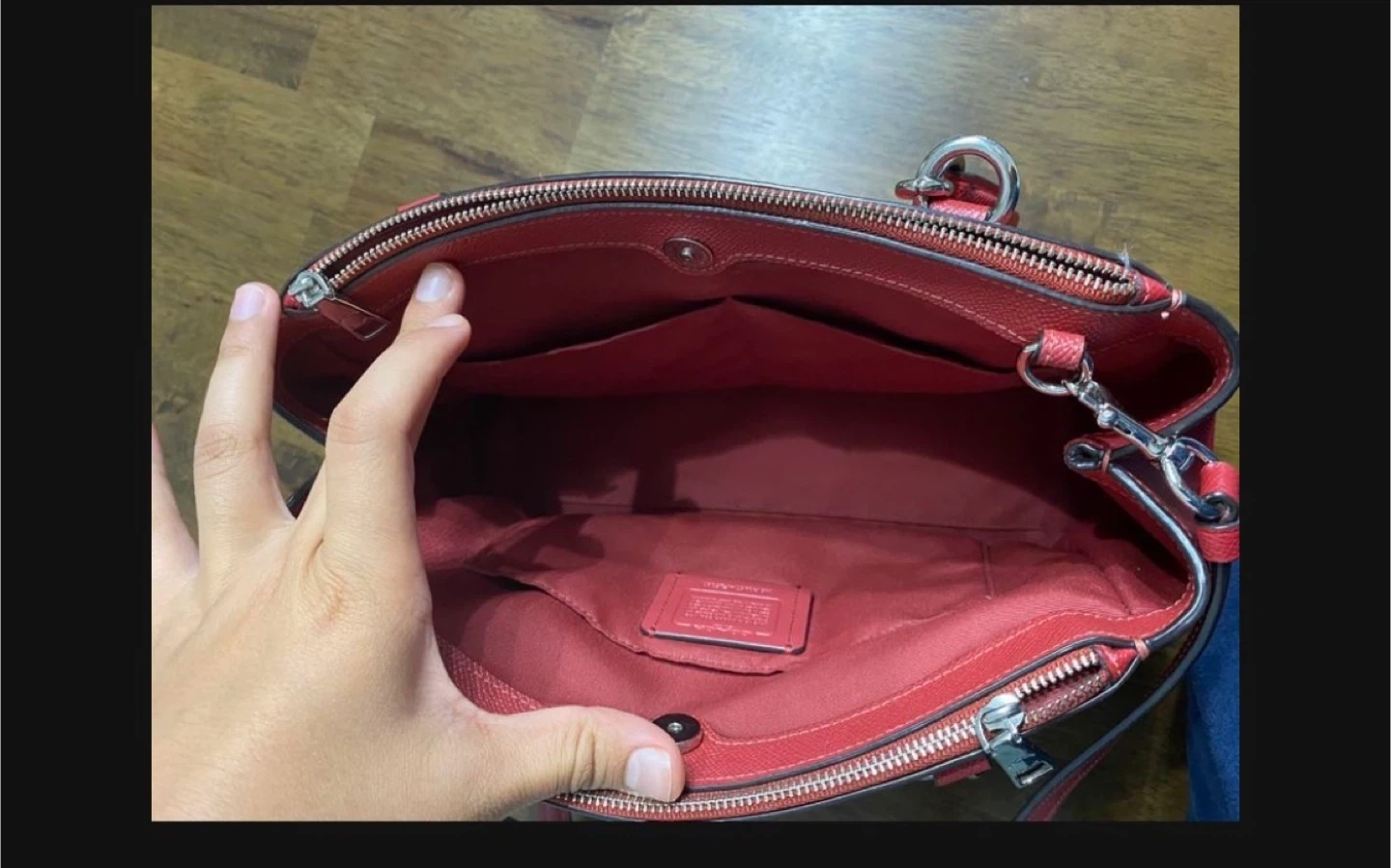 Coach Red Leather Satchel - photo 3