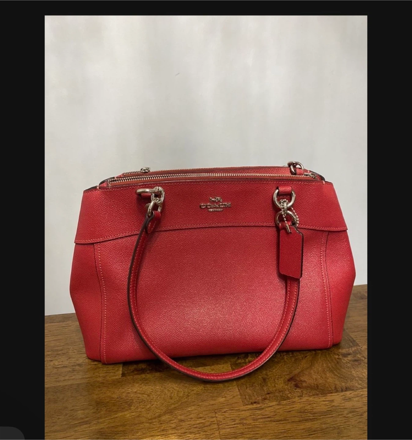 Coach Red Leather Satchel - photo 2