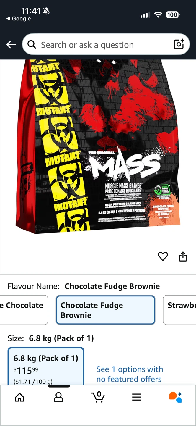 Almost New Mutant Mass Gainer – $50 - photo 2