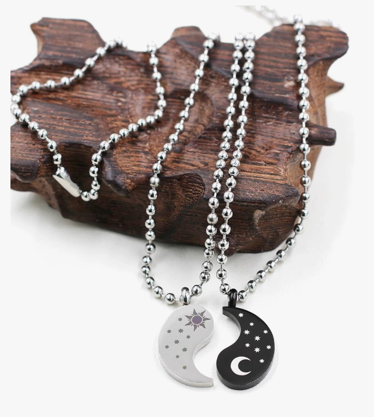 Yin Yang Matching Couple Necklace Set
