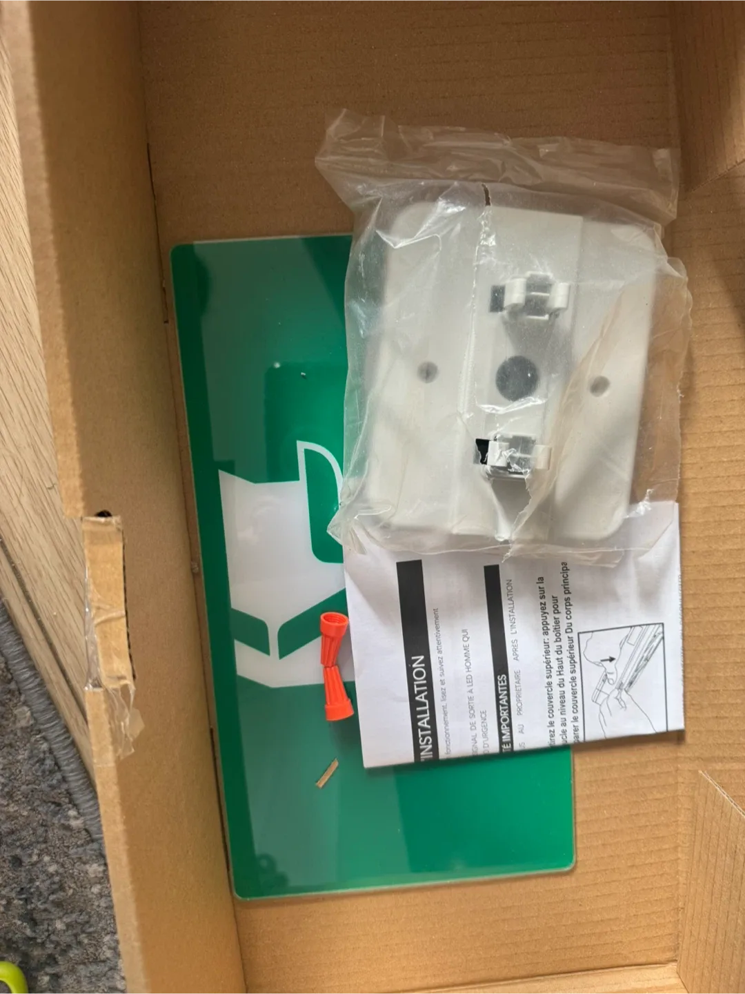 Qllite Combo LED Running Man Exit Sign - New in Box image indicator(3)