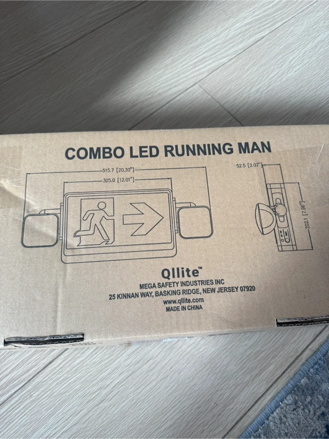 Qllite Combo LED Running Man Exit Sign - New in Box image indicator(5)