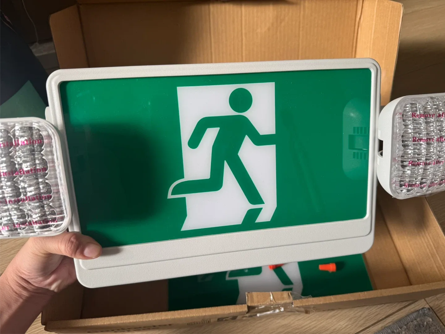 Qllite Combo LED Running Man Exit Sign - New in Box image indicator(2)