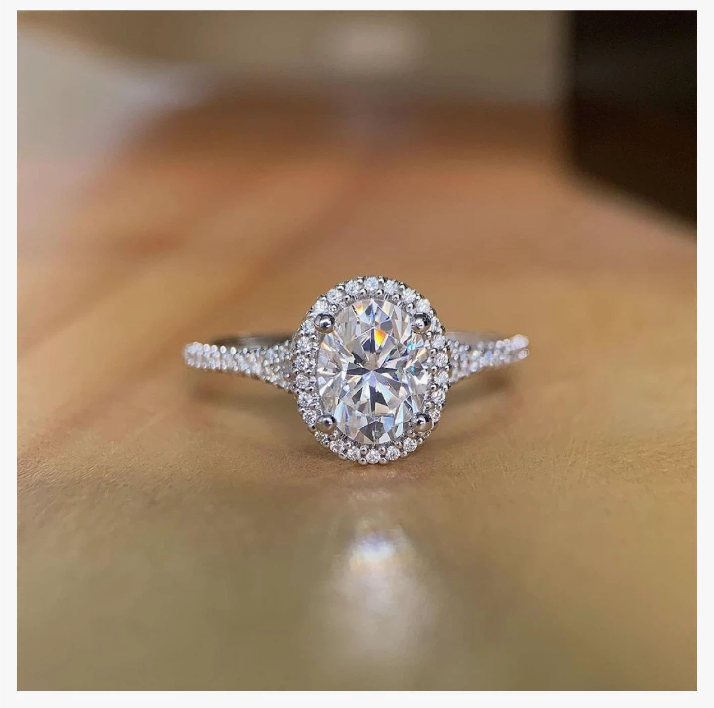 CGSring 14K Moissanite Engagement Ring (size 6)