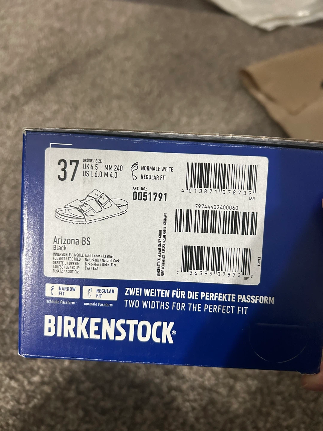 Birkenstock Arizona Black, Size 37 - photo 3