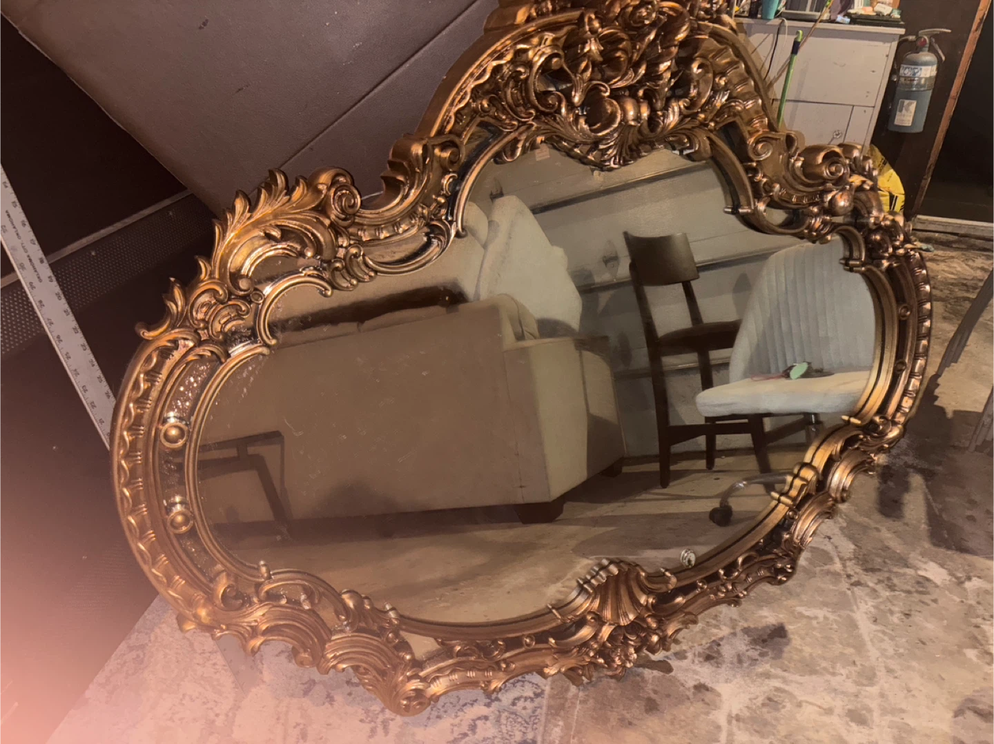 Ornate Gold Accent Mirror