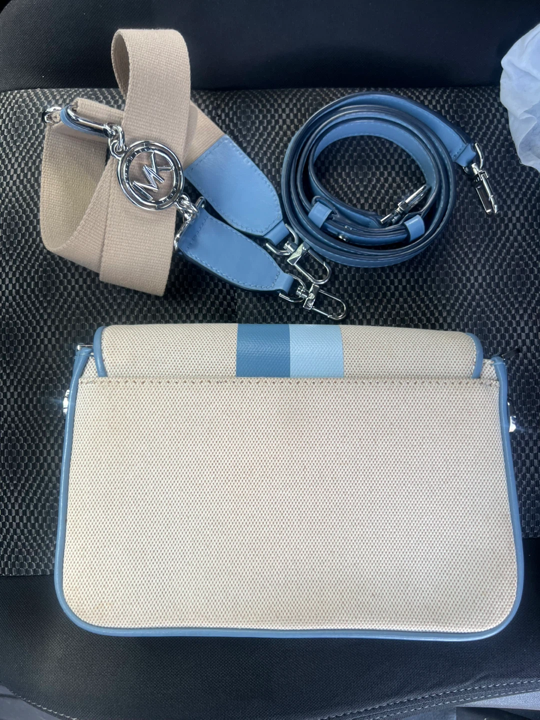Michael Kors Crossbody Bag, Blue/Beige - photo 3