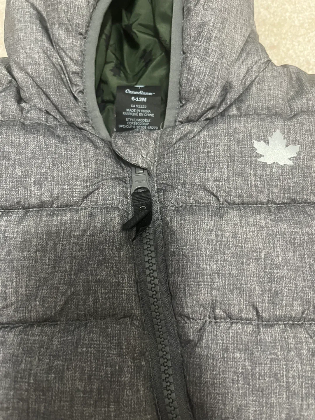 Canadiana 6-12M Grey Snowsuit image indicator(3)